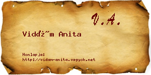 Vidám Anita névjegykártya